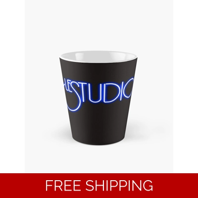 Tall Mug A Black White & Blue logo